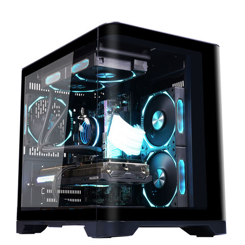 New Design Pc Case Curved Glass Full View Micro Atx Gaming Pc