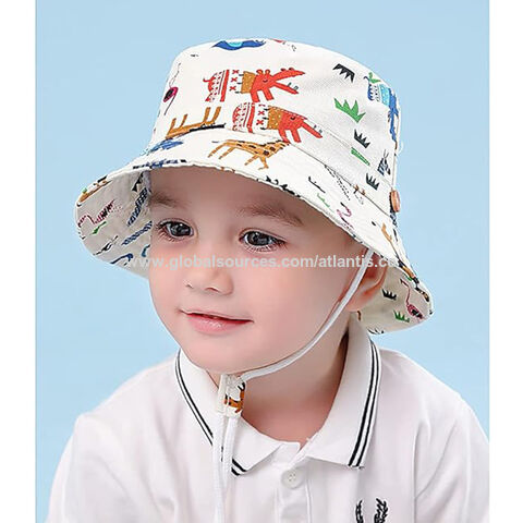 Buy Wholesale China Full Color Printing Safe Soft Cotton Material Bucket Hat  For Children Fun Animals Logo Fishing Hats With String And Buckle & Bucket  Hat at USD 1.4