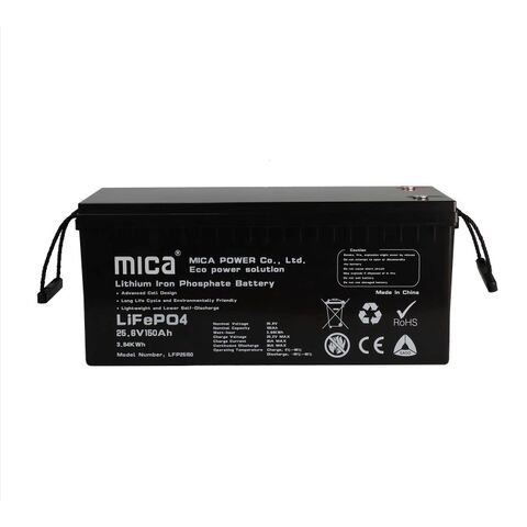 Buy Wholesale China Mica Lifepo4 Lithium Ion Batteries 24v 25.6v 150ah  Solar Energy Storage Phosphate Battery & Lithium Battery at USD 430