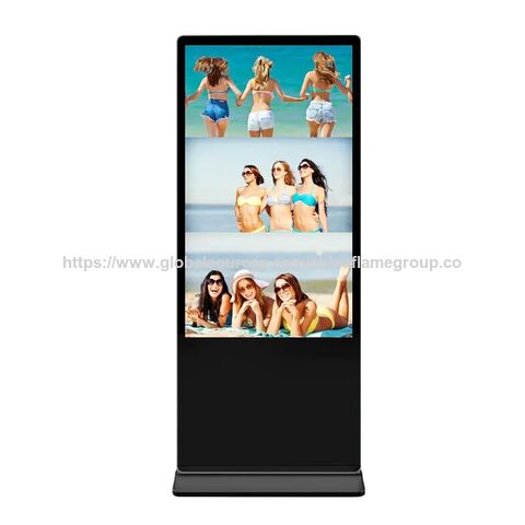 Hongnuo Standalone / Network Moveable 43 Inch Portable Digital Signage ...