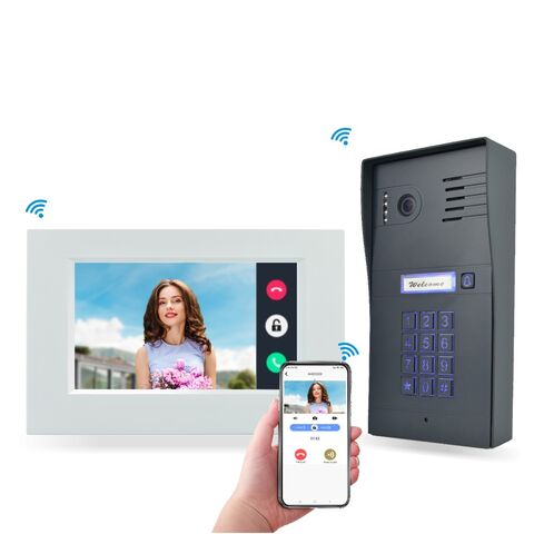 7 pulgadas 1080 p Wifi Smart Video puerta teléfono intercomunicador sistema  para 1-casa de la familia, pantalla táctil, cámara HD de visión nocturna