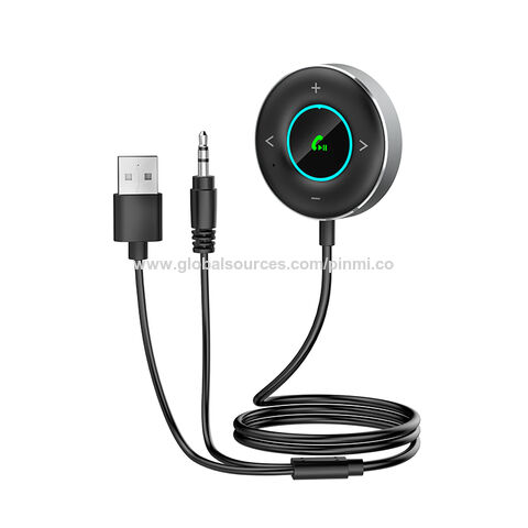  Bluetooth Receiver 5.0 Wireless Audio Receiver, 3.5mm Jack AUX  car Audio/Wired Headset/Home Stereo System Compatible, can be Connected to  Smartphone/Tablet Bluetooth, Hands-Free Compatible Microphone : Electronics