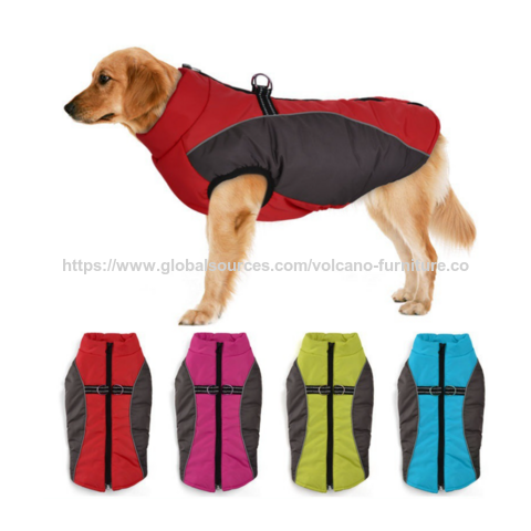 Abrigo para Perro con Arnés Incorporado, Ropa Impermeable para Clima Frío para Perros Grandes, Medianos y Pequeños, Forro Polar Reflectante