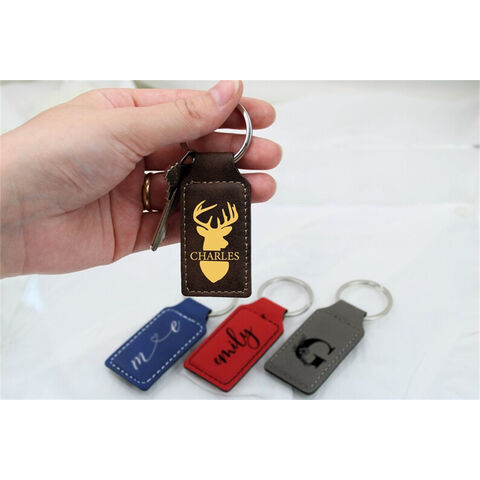 Buy Wholesale China Leather Personalized Keychains Custom Leather