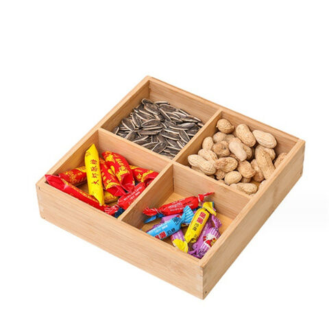 Bulk Buy China Wholesale Wholesales Wood Box With Dividers Snack