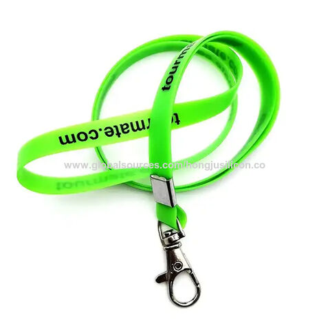 Lanyard deportivo de silicona barato con impresión personalizada para regalo promocional OEM, lanyard de PVC personalizado