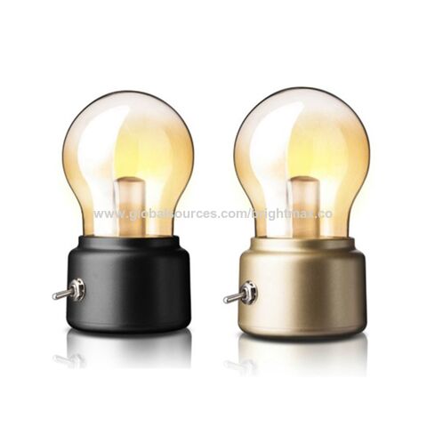 Lámpara de Noche LED Vintage con Bombilla, USB 5V Recargable, Lámpara de Escritorio para Bodas, Bares y Fiestas for sale at factory direct price
