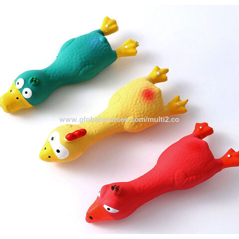 Kundenspezifisches, umweltfreundliches Kauspielzeug für Haustiere: Quietschendes Gummihuhn aus Latex zur Zahnreinigung – sicheres Spielzeug für Katzen und Hunde for sale at factory direct price