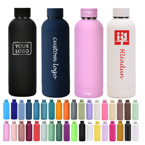 Botella personalizada con texto 500ml, Botella de agua acero inoxidable  térmica de doble capa, Libre de BPA y reutilizable, Bebidas frías 24h y  calientes 12h