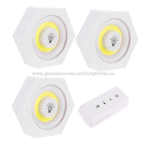 Lot de 3 Lampes LED Tactiles Hexagonales pour Chevet, Placard, Miroir de Maquillage, Applique Murale LED