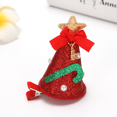 12PCS Christmas Hair Rings Clips Ornaments Xmas Gifts Red Accessories -  China Christmas Hair Accessory and Christmas Clips price