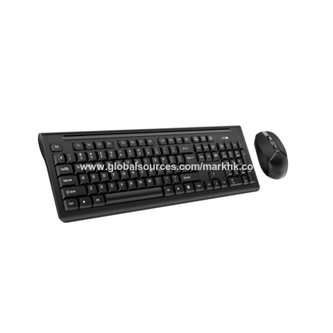 Kit clavier et souris sans fil pas cher avec Dongle USB - noir
