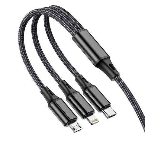Cable de chargeur Micro USB Type IPhone de charge rapid 3.4A