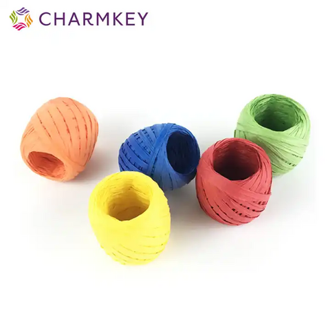Charmkey Atacado Múltiplas Cores Ráfia Natural 100% Fio de Papel para DIY for sale at factory direct price