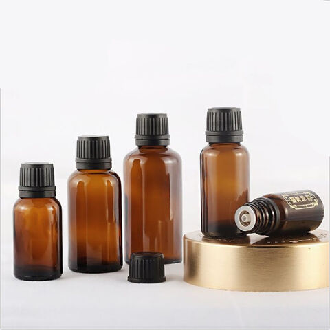 15ML Amber Essential Oil Bottle with Tamper Evident Cap & Orifice Reducer