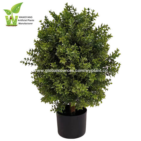Plante Artificielle Topiaire - Arbre Buis Réaliste, Feuillage Luxuriant - Protection UV Pour Intérieur/extérieur - Décoration Durable