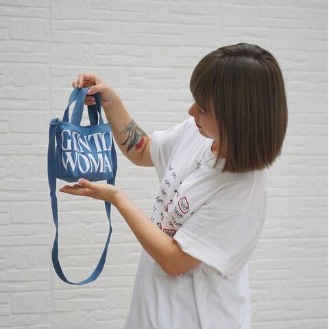 Trendy Brand Mini Crossbody Canvas Bag Classic Letter Denim Gentle