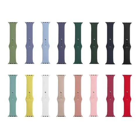 Buy Wholesale China Official 1:1 Solid Color Silicone Sports Comfort Strap  For Apple Watch Se 9 8 7 6 5 Series Ultra 2 49mm 38mm & For Apple Watch  Sports Silicone Strap at USD 0.5