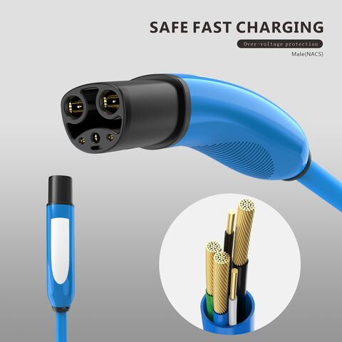 22KW EV Portable 32A 3 Phase Type 2 Electric Vehicle Charger Wallbox with  CEE Red 5 Pins Male Plug Quick Fast Charging