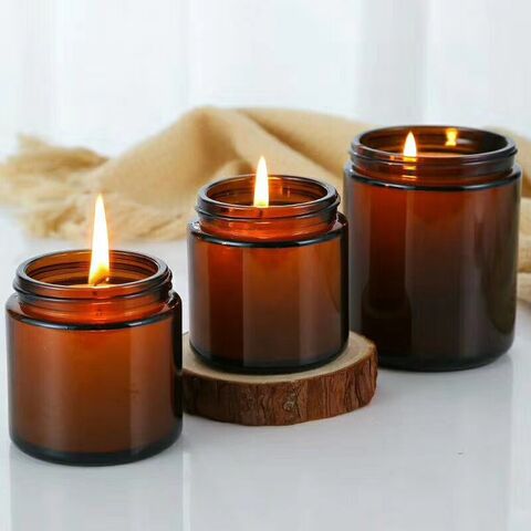 Buy Wholesale China Wholesale Empty Amber Glass Candle Jars & Candle Jar at  USD 0.2
