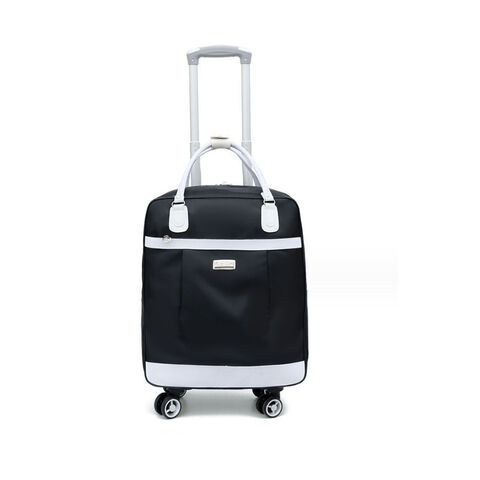 Maleta de viaje blanda, impermeable y de moda, color negro for sale at factory direct price
