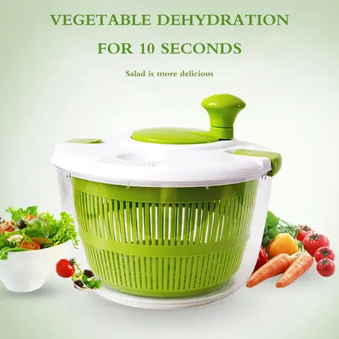 Press-type Vegetable Dehydrator Manual Vegetable Dryer Salad Spinner Drain  Storage Basket Fruits Home Fruit Cleaning Drying Tool