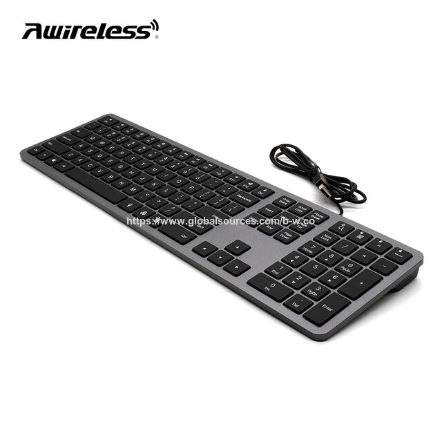 Teclado de escritório multimídia fino com fio USB ergonômico padrão britânico em promoção