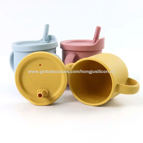 Buy Wholesale China Reusable Baby Silicone Straw Cup Toddler