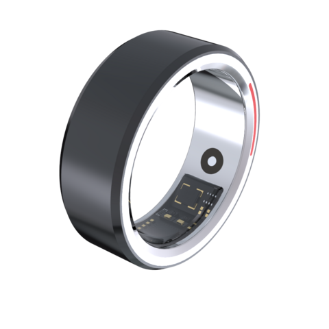Bague Connectée de Santé Tendance Étanche 5ATM avec Surveillance de la Fréquence Cardiaque, de l'Oxygène Sanguin, du Sommeil et de la Température Corporelle