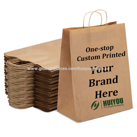 Compre Bolsas De Papel Ecológicas Con Logo Personalizado Para