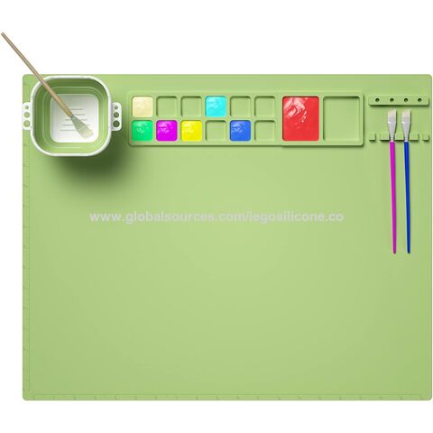 Customized Silicone Art Craft Painting Mat With Cup Nonstick Silicone ...