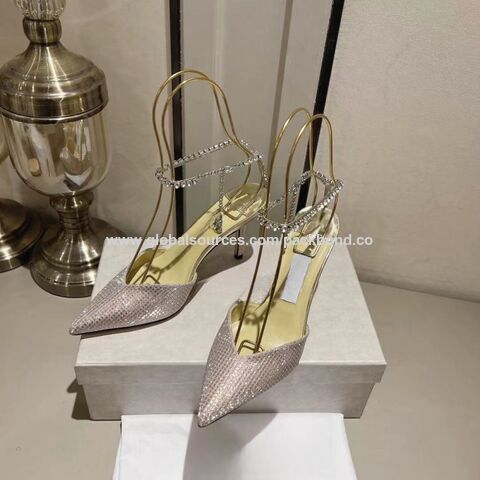 High Heel Sandals Designer Dress Shoes Rhinestone Luxury Women Classic  Triangle Buckle Decorative Ankle Strap 8.5cm Stiletto Shoes From  Gueenshoes998, $86.77 | DHgate.Com