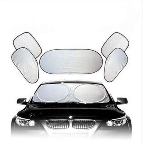 6 pcs Pelindung Matahari Mobil, Pelindung Jendela Depan Mobil Lipat untuk Perlindungan Mobil, 6 pcs Visor Mobil Kain Dilapisi Perak for sale at factory direct price