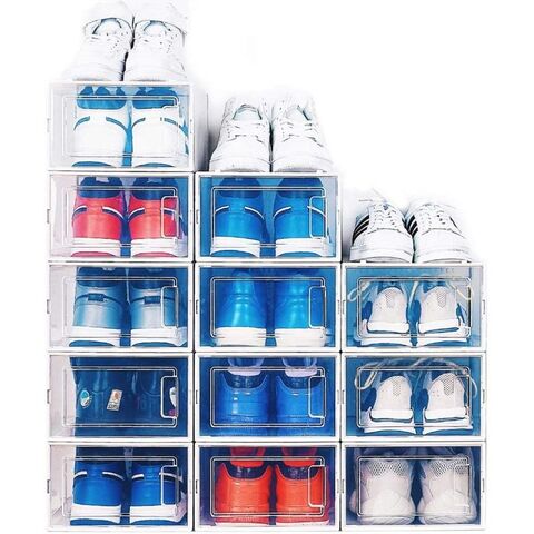 Achetez 6pcs Boîte de Rangement en Plastique en Plastique Organisateur de Chaussures  Transparentes Boîte à Chaussures Transparente Pour L'étagère de Placard  Domestique, Pour L'homme de Chine