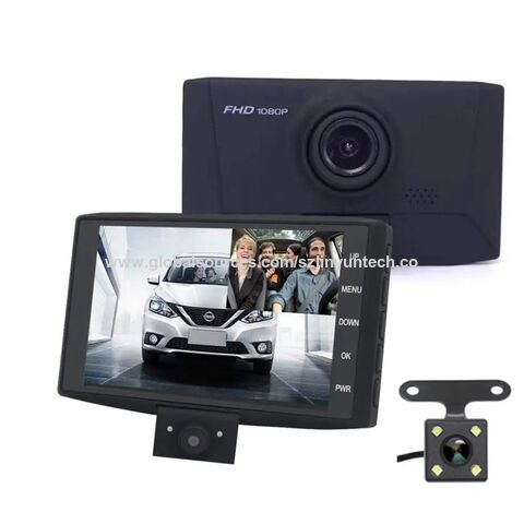 Buy Wholesale China Small Dash Cam 3 Dashboard Camera Recorder 4 Inch  Screen Video Dvr 3 Ways Hd Car Black Box Rearview Car Dvr Driving Recorder  & Driving Recorder at USD 15