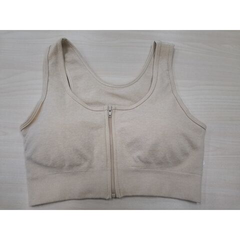 Buy Wholesale China Textured Sports Bra With Zipper On Cf & Sports