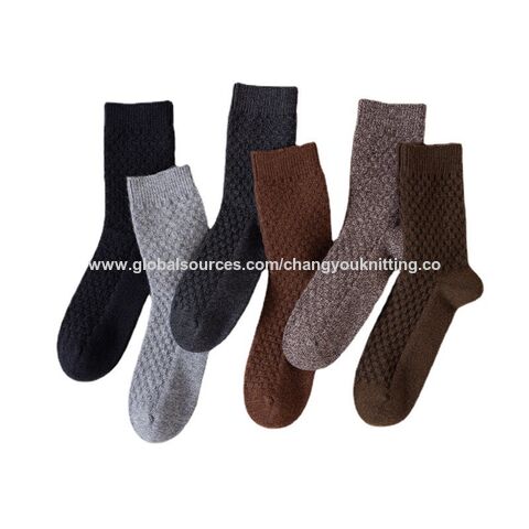 Buy Wholesale China Autumn And Winter Thick Breathable Casual Keep Warm Cotton  Men's Socks Wool Socks Retro Style For Wholesale & Men's Socks at USD 0.85
