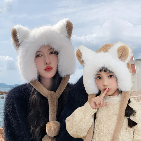 Digital Printed Winter Warm Pullover Cap For Women Cute Plush Cat Ear  Design Parent-child Cold Protection Hat, Parent-child Cold Protection Hat,  Pullover Cap, Cap For Women - Buy China Wholesale Women's Knitted