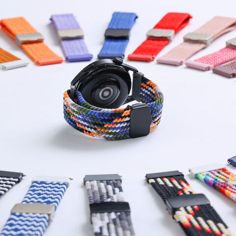 Compre Nueva Llegada Nylon Trenzado Correa Magnética 18mm 20mm 22mm Para  Samsung Galaxy Watch 4/5/6 Huawei Gt 4/3 43mm 47mm y Para 18mm 20mm 22mm  Correa De Reloj De Nylon de China