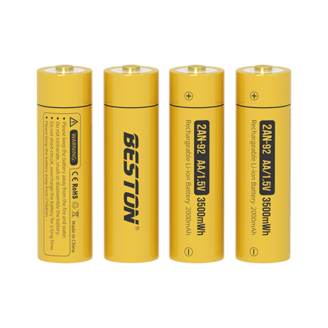 BESTON Bateria AA Recarregável de 1.5V e 4 Células de Alto Desempenho 3500mWh Bateria de Li-ion para Brinquedos Bateria de Grande Capacidade 1500 Ciclos for sale at factory direct price