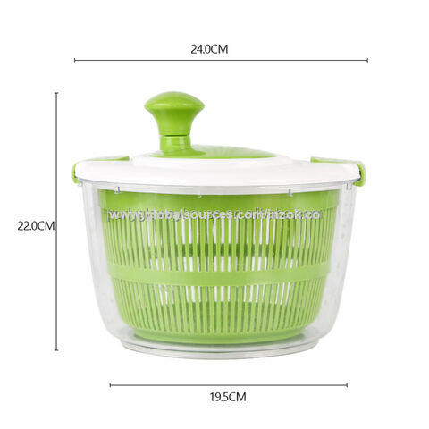 Buy Wholesale China Wholesale Strainers 5l Manual Fruit Drain Water  Vegetable Dryer Green Plastic Large Salad Spinner For Wash Spin And Dry &  Strainers at USD 2