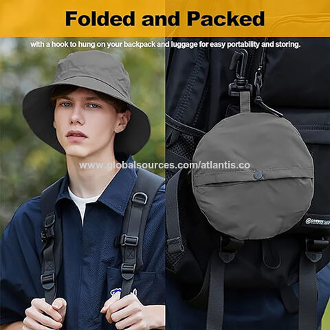 Buy Wholesale China Foldable Outdoor Sun Women And Men Fishing Custom Logo  Wide Brim Waterproof Bucket Hat & Bucket Hat at USD 1.4