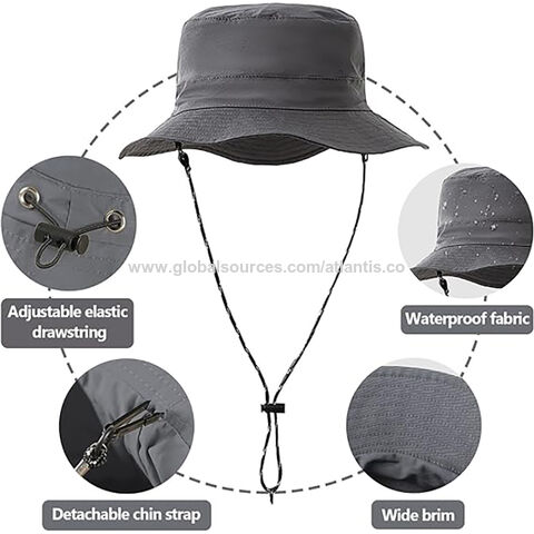 Waterproof Fabric Mountaineering Hat Mens Anti UV Sun Hats For