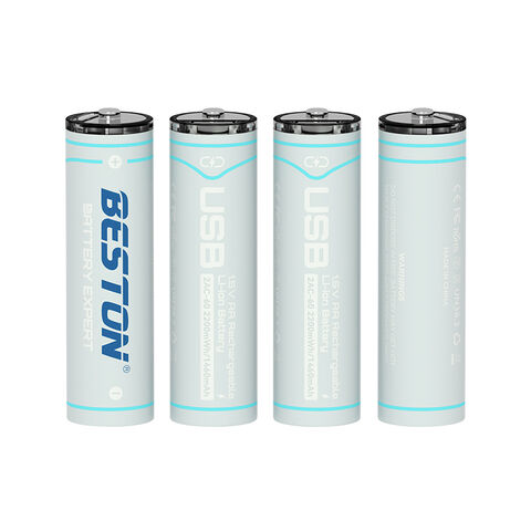 1,5V AA batterie rechargeable au lithium de type C Les batteries de  recharge USB - Chine La Chine Meilleure vente et vendre prix