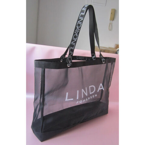 Buy Wholesale China Black Nylon Mesh Beach Shopping Bag Shopping