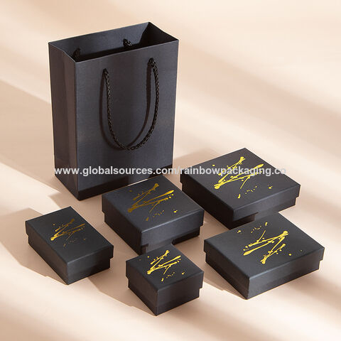 Custom Jewelry Gift Box with Lid Silver Set