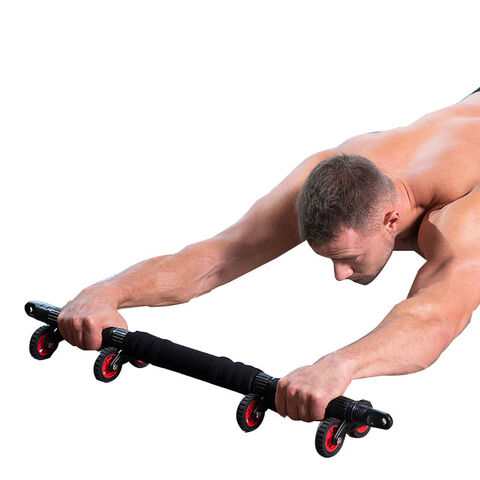 Abs Roller - 4-wheel Ab Roller Abdominal Workout Fitness Exercise