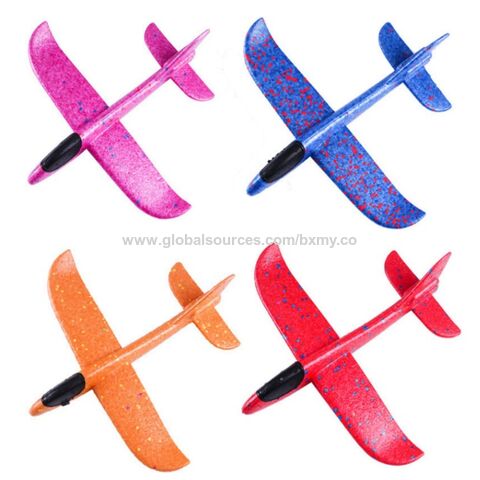 Set of 6 Airplane Launcher Toy, Kids Kite, LED Foam Glider