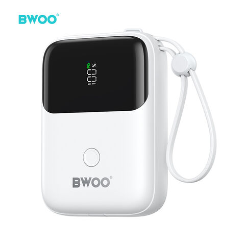 Bwoo Mini 10000mah Power Bank With Cable Built In Type C Bwoo Mini 10000mah Power Bank With Cable Built In Type C