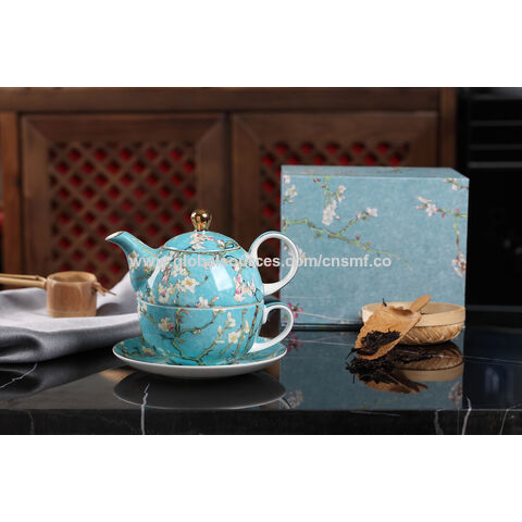 Juego de Vajilla de Porcelana Fina, Juegos de Té, Ideal para Regalo en Boutiques, Apto para Microondas y Lavavajillas, para Banquetes - Oferta Exclusiva